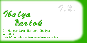 ibolya marlok business card